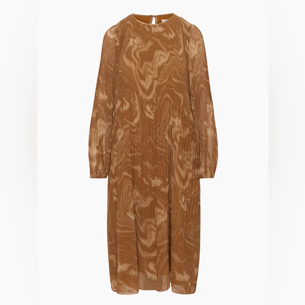 Aritzia Wilfred Daydreamer Midi Dress Large Rich Chestnut/Maplewood